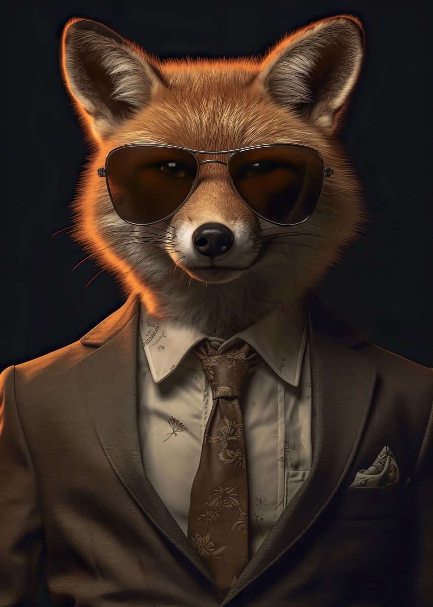 'Gangster Fox' Poster by Arnas Čemerka | Displate