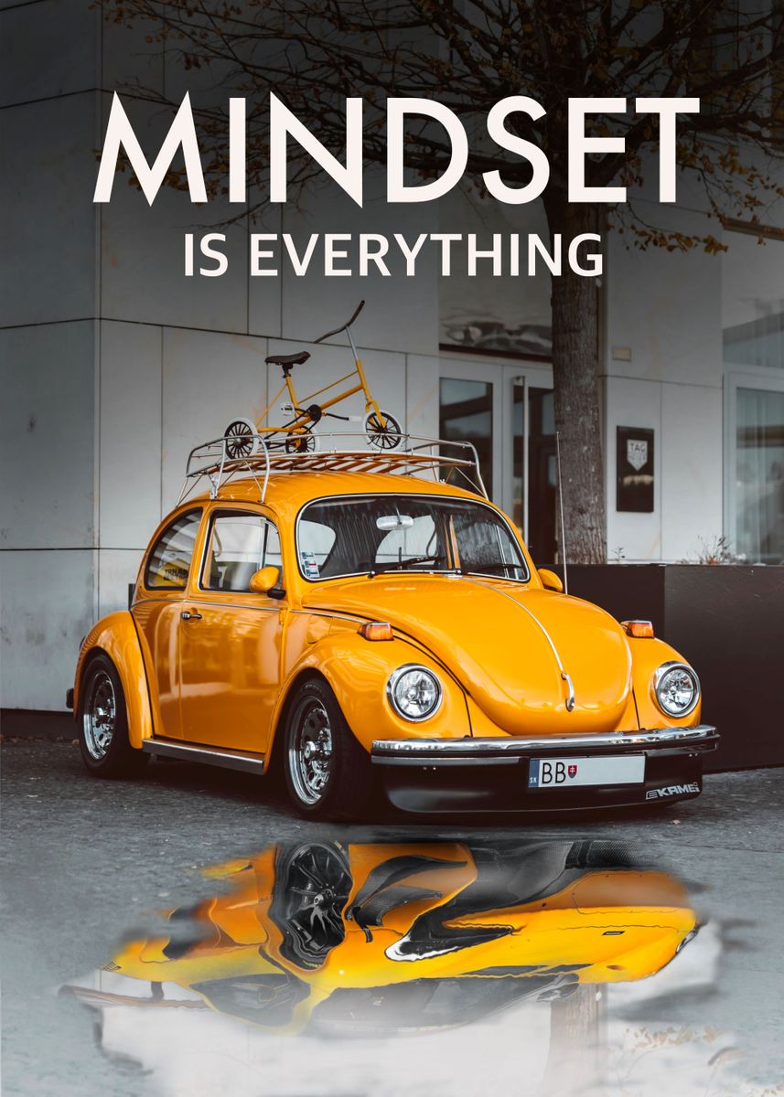 'mindset is everything' Poster, picture, metal print, paint by yunur