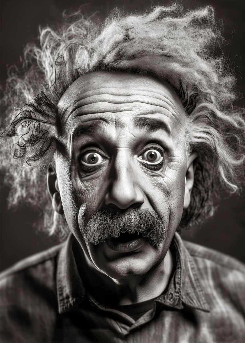 'Crazy Albert Einstein' Poster by Arturo Vivo | Displate