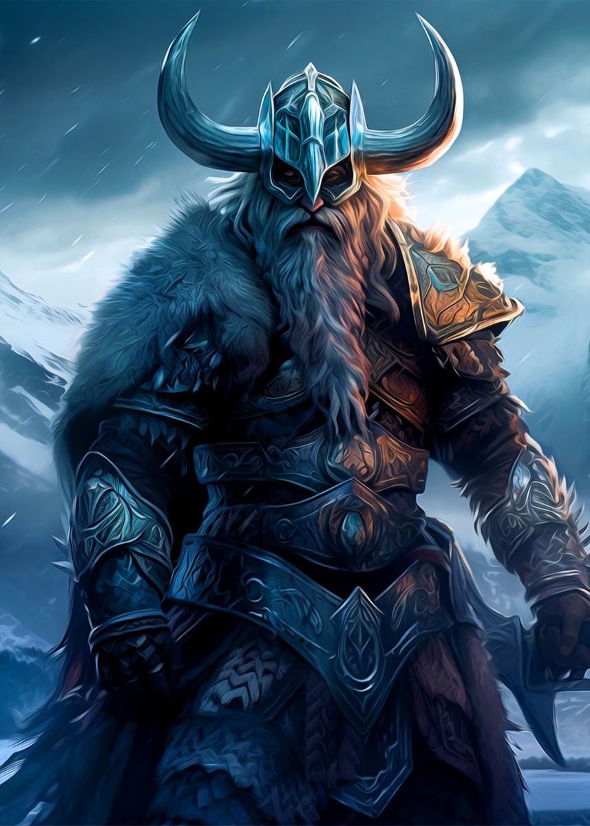 'Viking Warrior' Poster, picture, metal print, paint by khoa doan ...