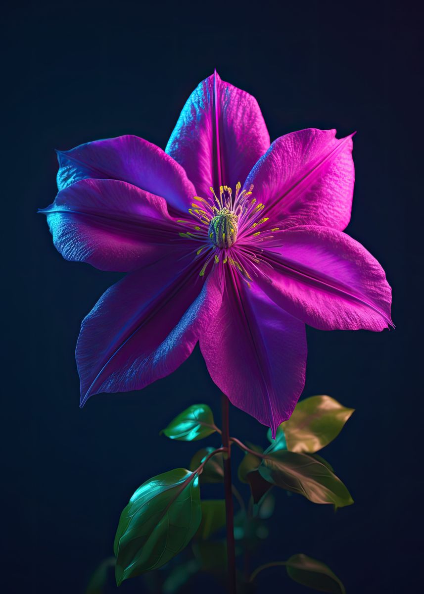 'Clematis Flower' Poster by Morphic Prints Displate