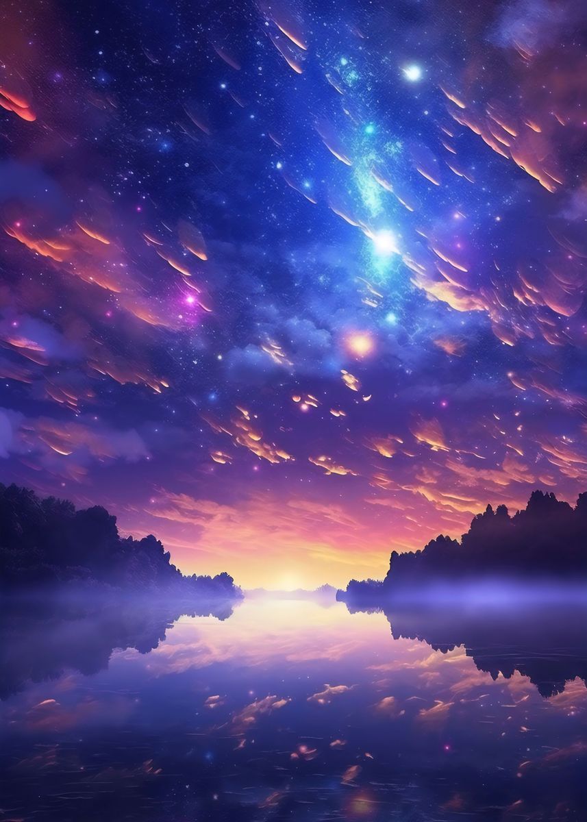 'Fantasy landscape' Poster by Nathan Ponty | Displate