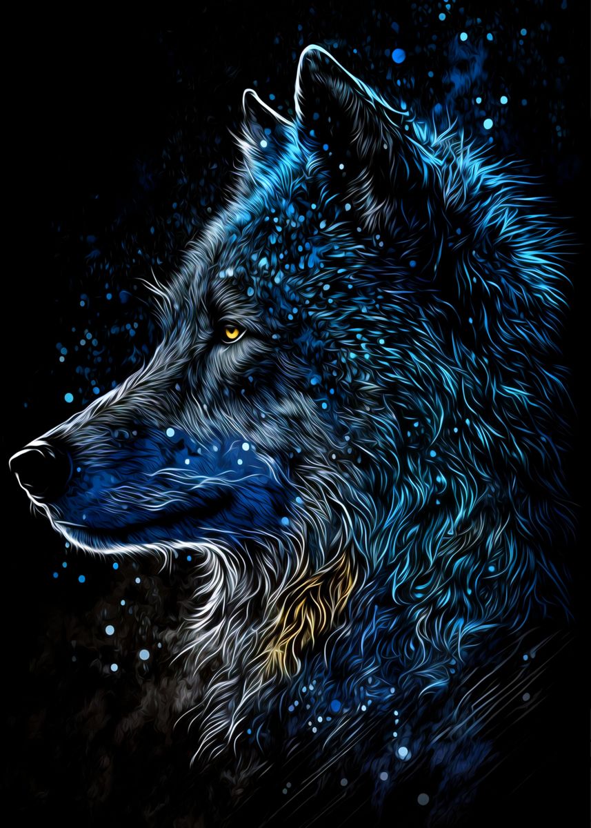 'Wolf' Poster, picture, metal print, paint by bds land | Displate