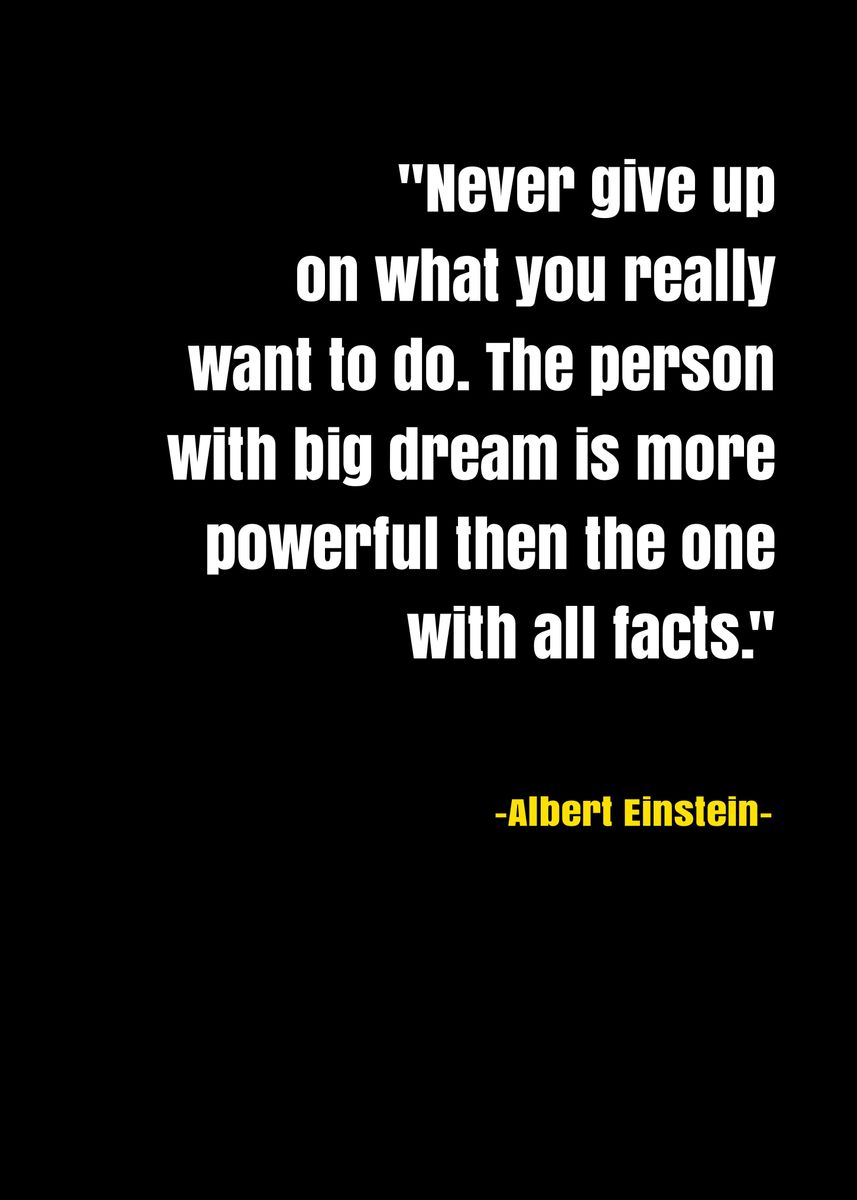 'Quotes Albert Einstein' Poster, picture, metal print, paint by Angela ...