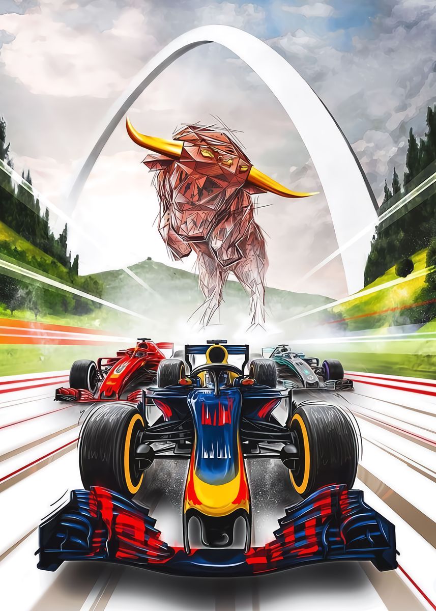 'Formula 1 Red Bull' Poster by simple man | Displate