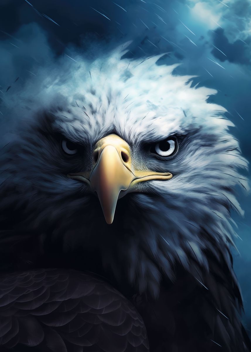 'Majestic Storm Eagle' Poster, picture, metal print, paint by ...