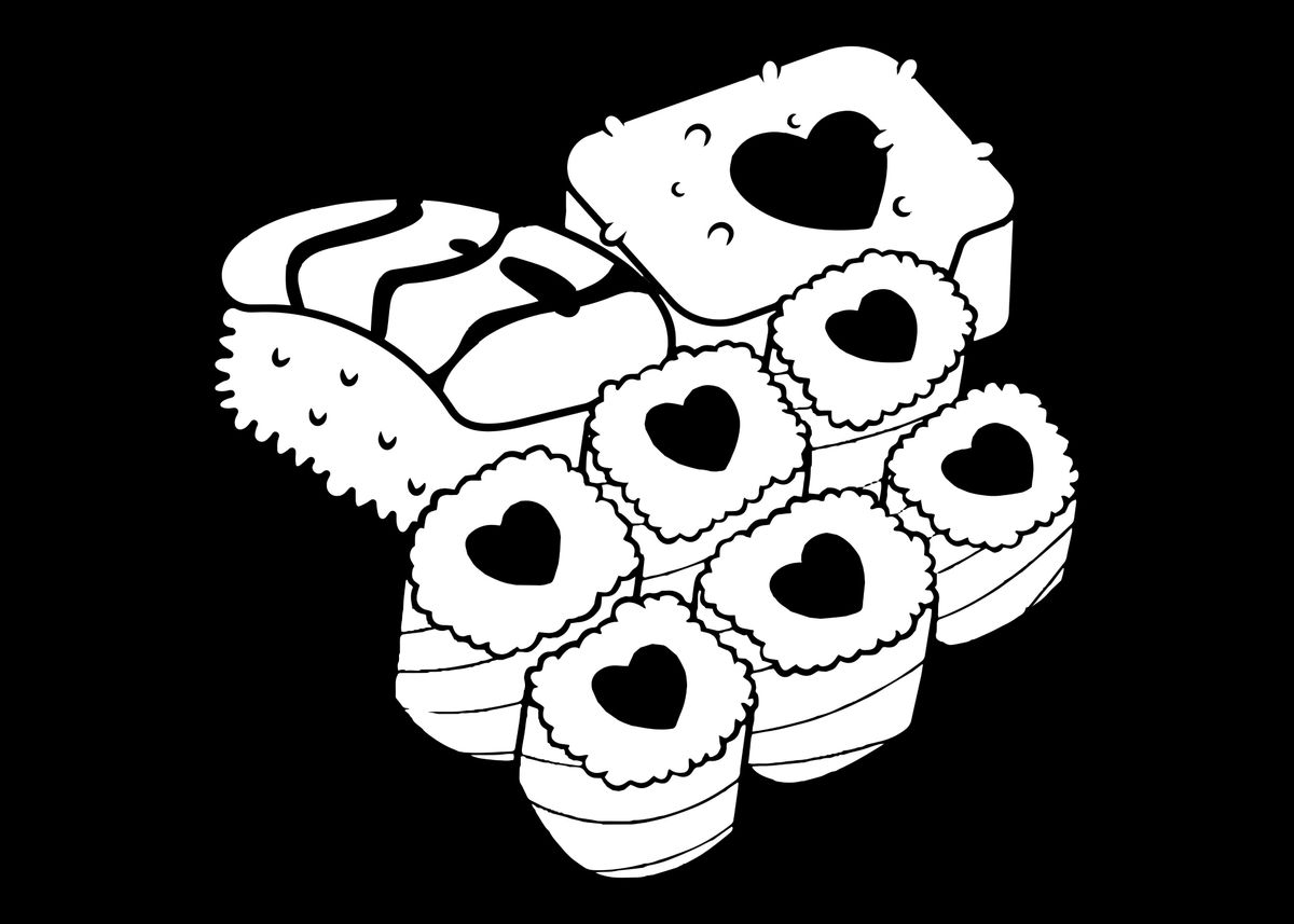 sushi-love-poster-by-bobbybubble-displate