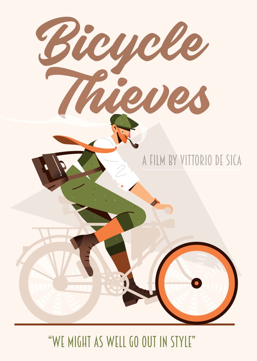 'Bicycle Thieves' Poster by Movie Poster Boy Displate