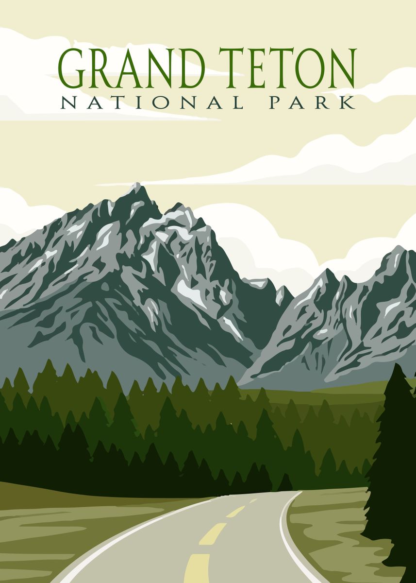 ‘Grand Teton National Park’ Poster by Muerller Inspiration | Displate