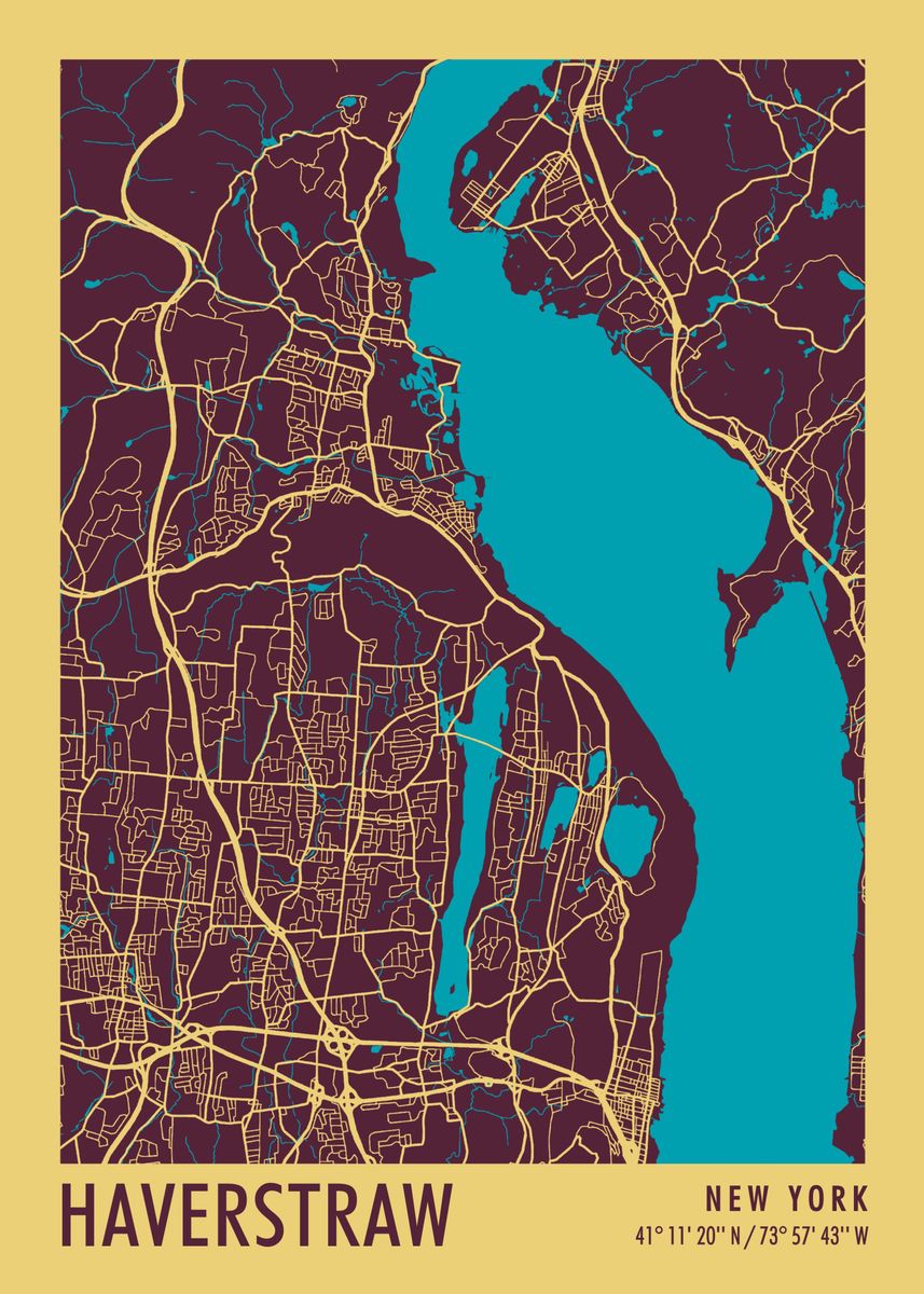 'Haverstraw New york' Poster by Miracle Studio Displate