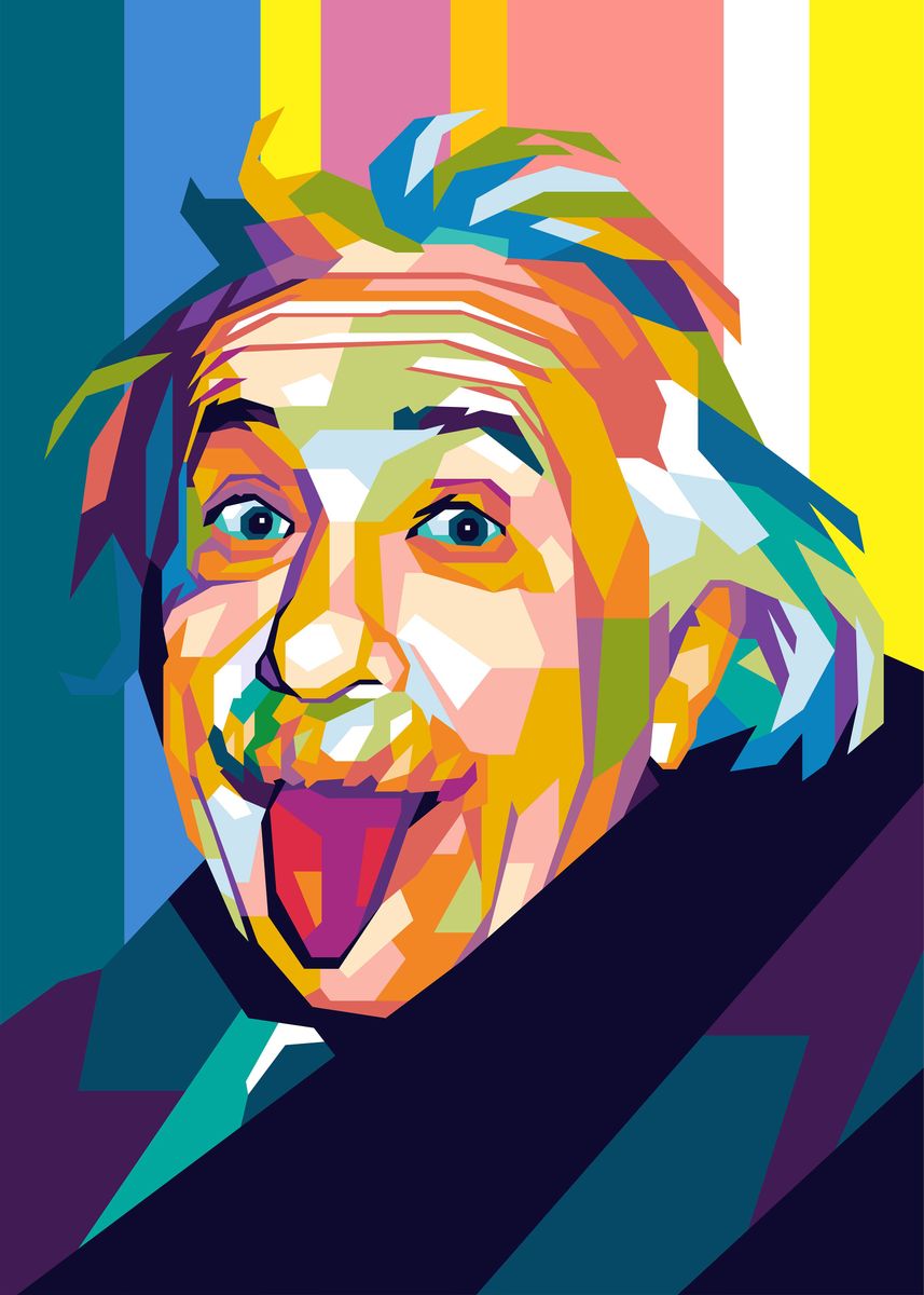 'Alber Einstein' Poster, picture, metal print, paint by Mas Nono | Displate