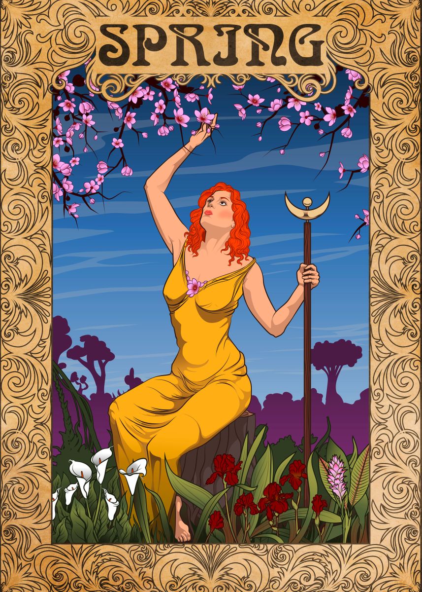 Spring Gods Handiwork 'Spring goddess' Poster by Juliusllopis | Displate