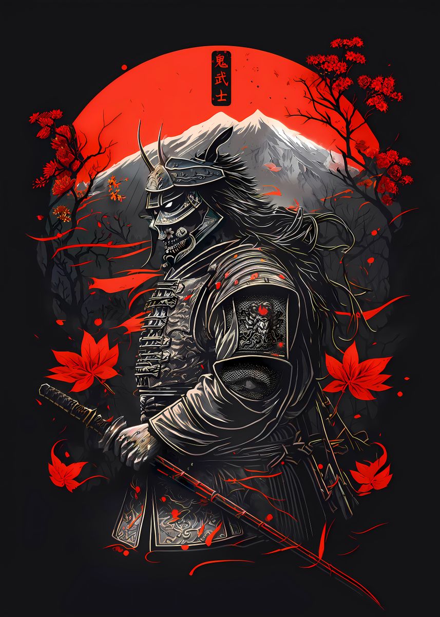 'Demon Samurai' Poster, picture, metal print, paint by Luong Phat ...