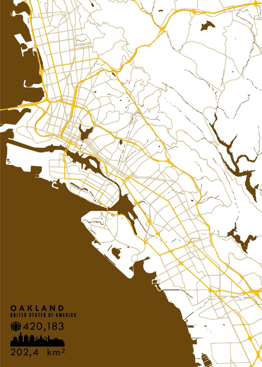 'Oakland CA USA' Poster by Mey Lino | Displate