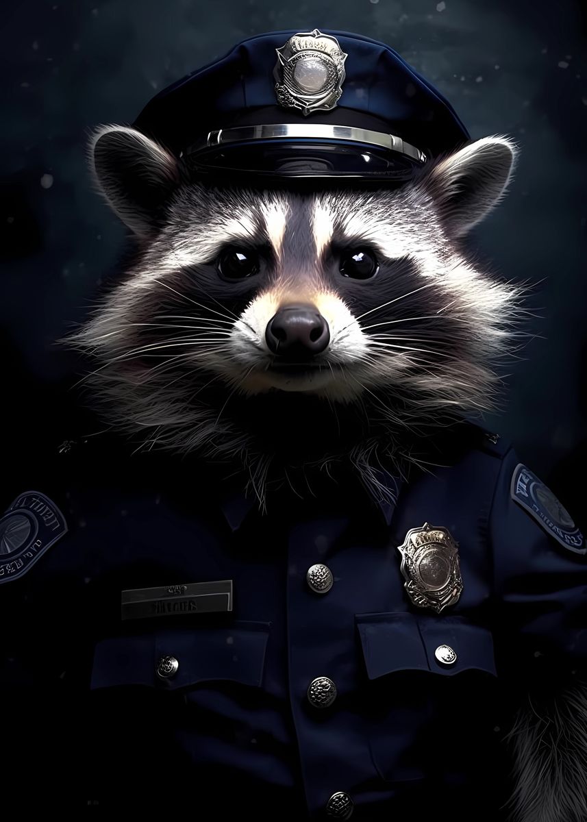 Raccoon Police Poster Picture Metal Print Paint By DecoyDesign   C8cf4f451ad3c5bd5bde25ce5d0f83af 1ddb3ba391aca81dccba0fe517c0d7f2 