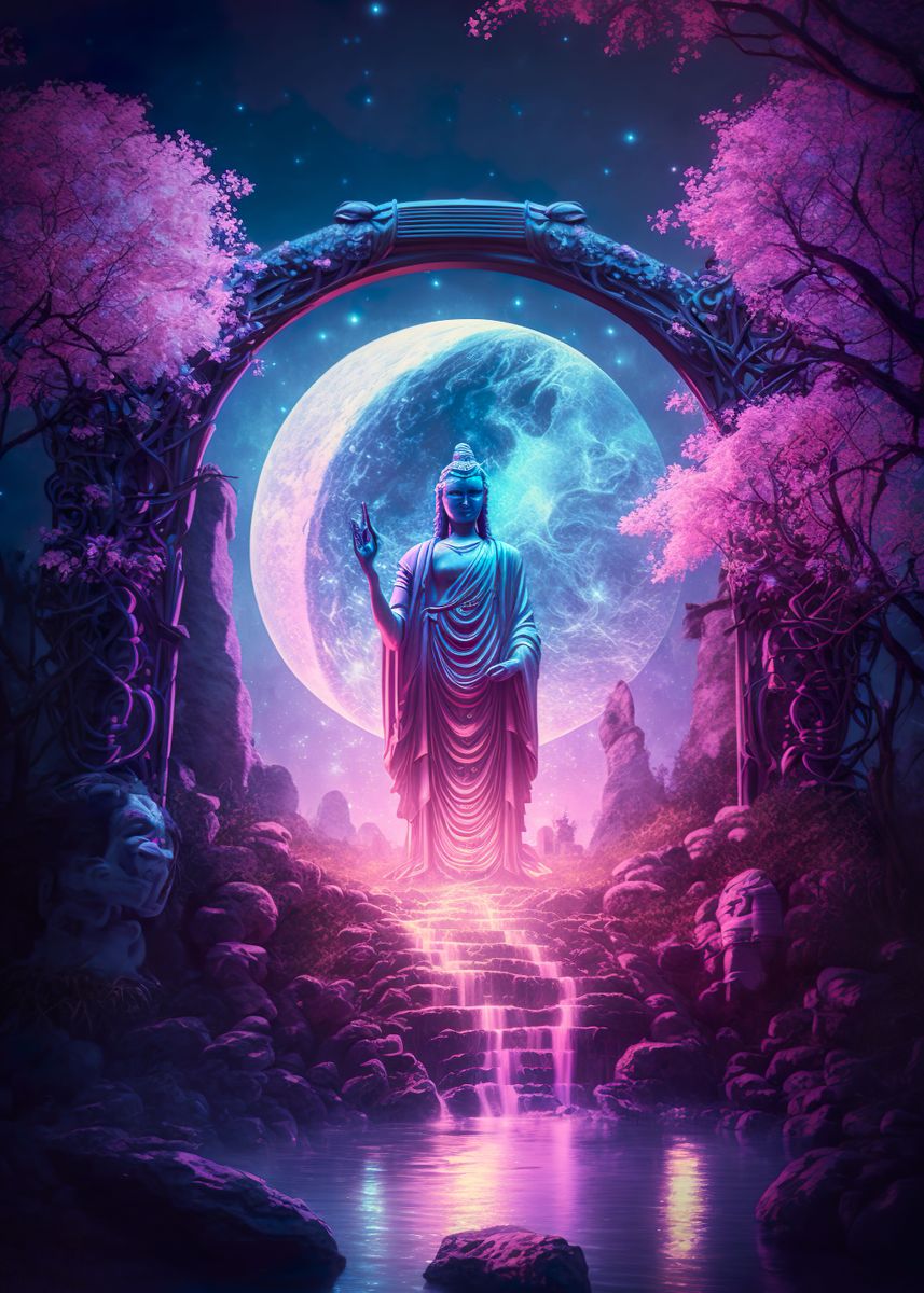 Fantasy Buddha' Poster by PrintYourDigitals