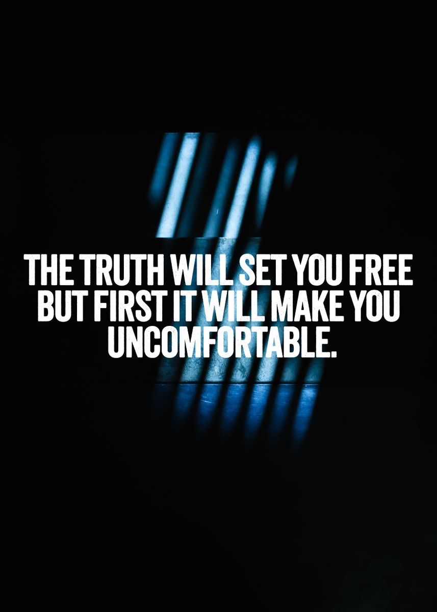 'Truth Quote' Poster by Mr Penguin Displate