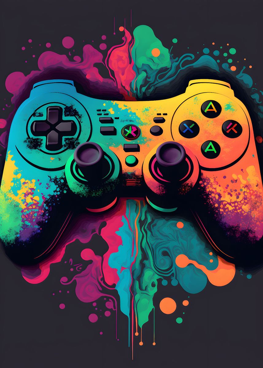 'Gaming Controller' Poster, picture, metal print, paint by Ander HaRRy ...