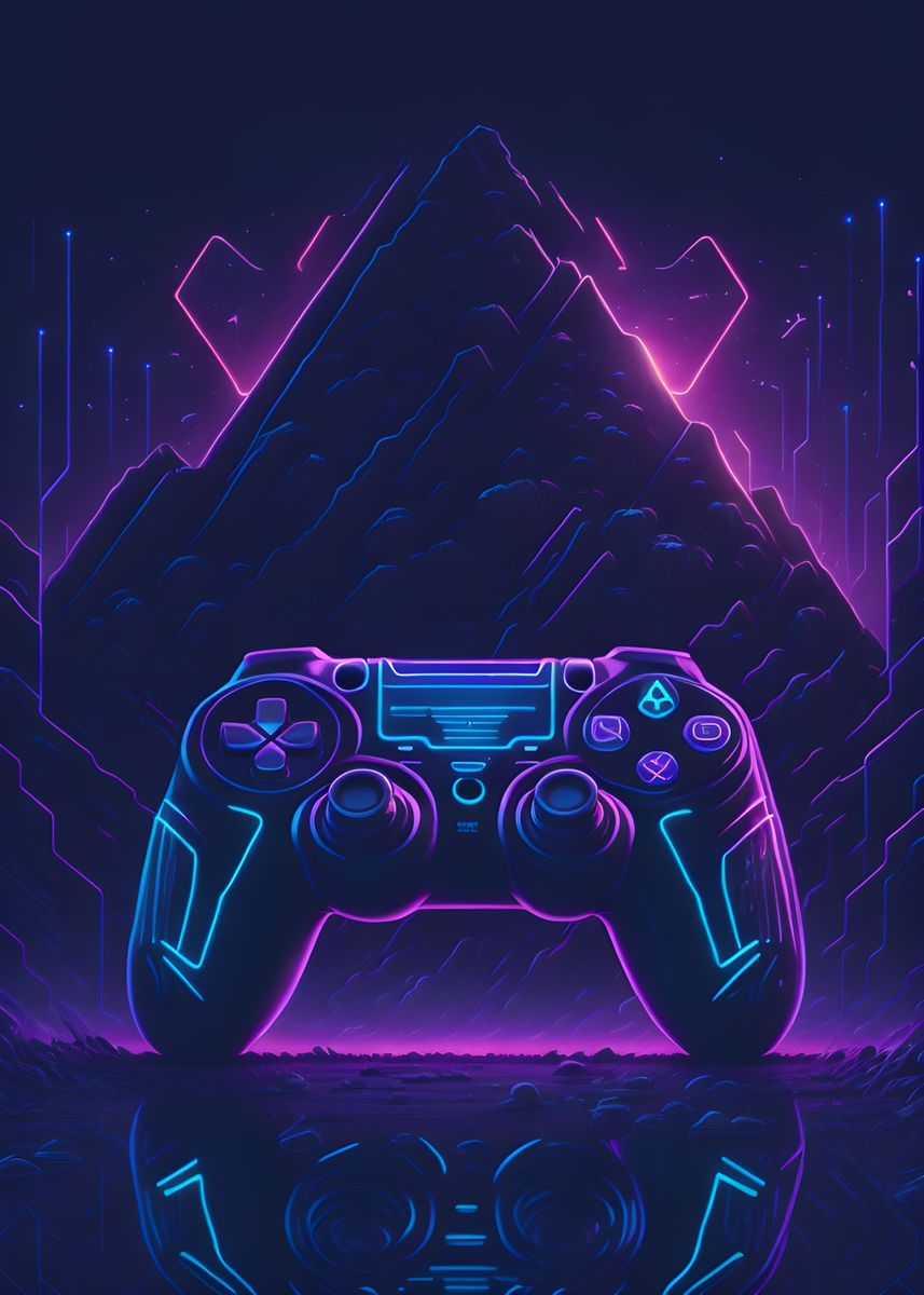  6 Video Game Poster - Printed Neon Gaming Posters