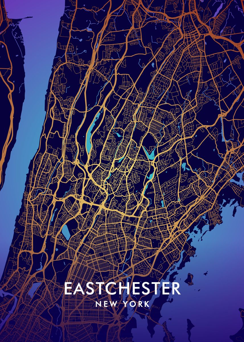 'Eastchester New York' Poster by Miracle Studio Displate