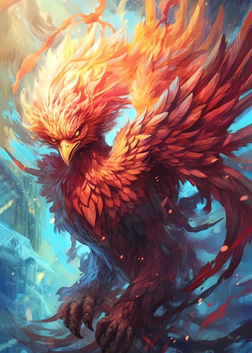 'Phoenix God' Poster, picture, metal print, paint by Luong Phat | Displate