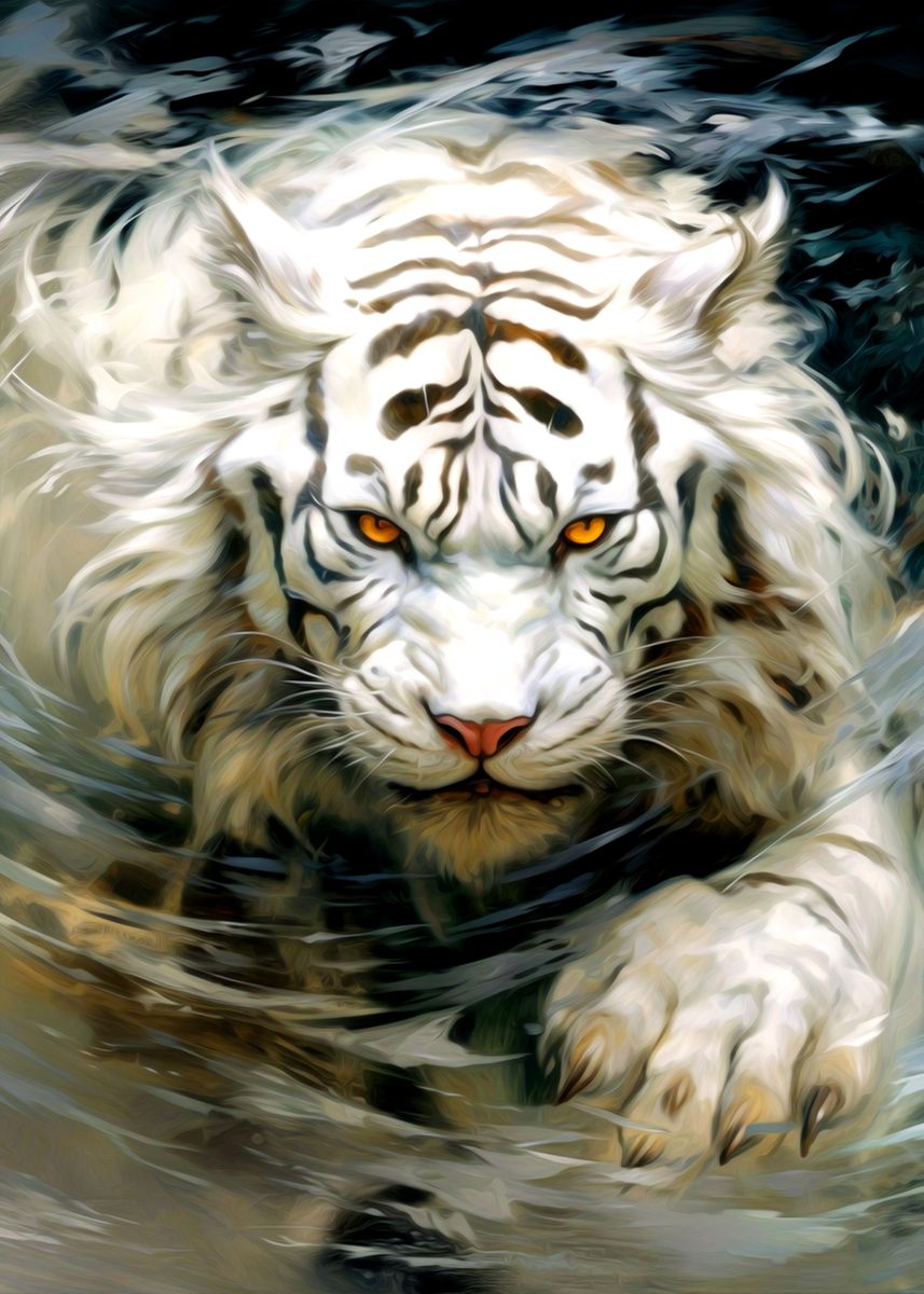 'Tiger' Poster, picture, metal print, paint by nhatsk min | Displate