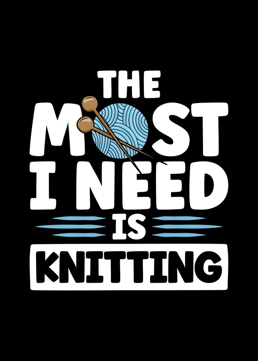 'Knitting Knitter' Poster, picture, metal print, paint by Sebastian ...