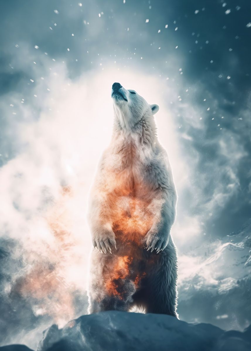 'Polar Bear Frozen' Poster, picture, metal print, paint by Future Art ...