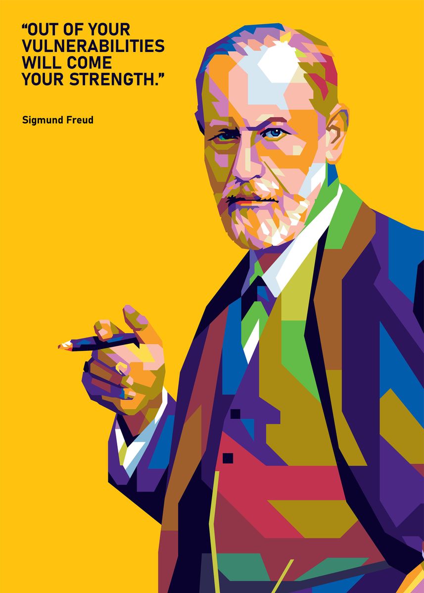 'Sigmund Freud Pop Art' Poster by Ananda Praj | Displate