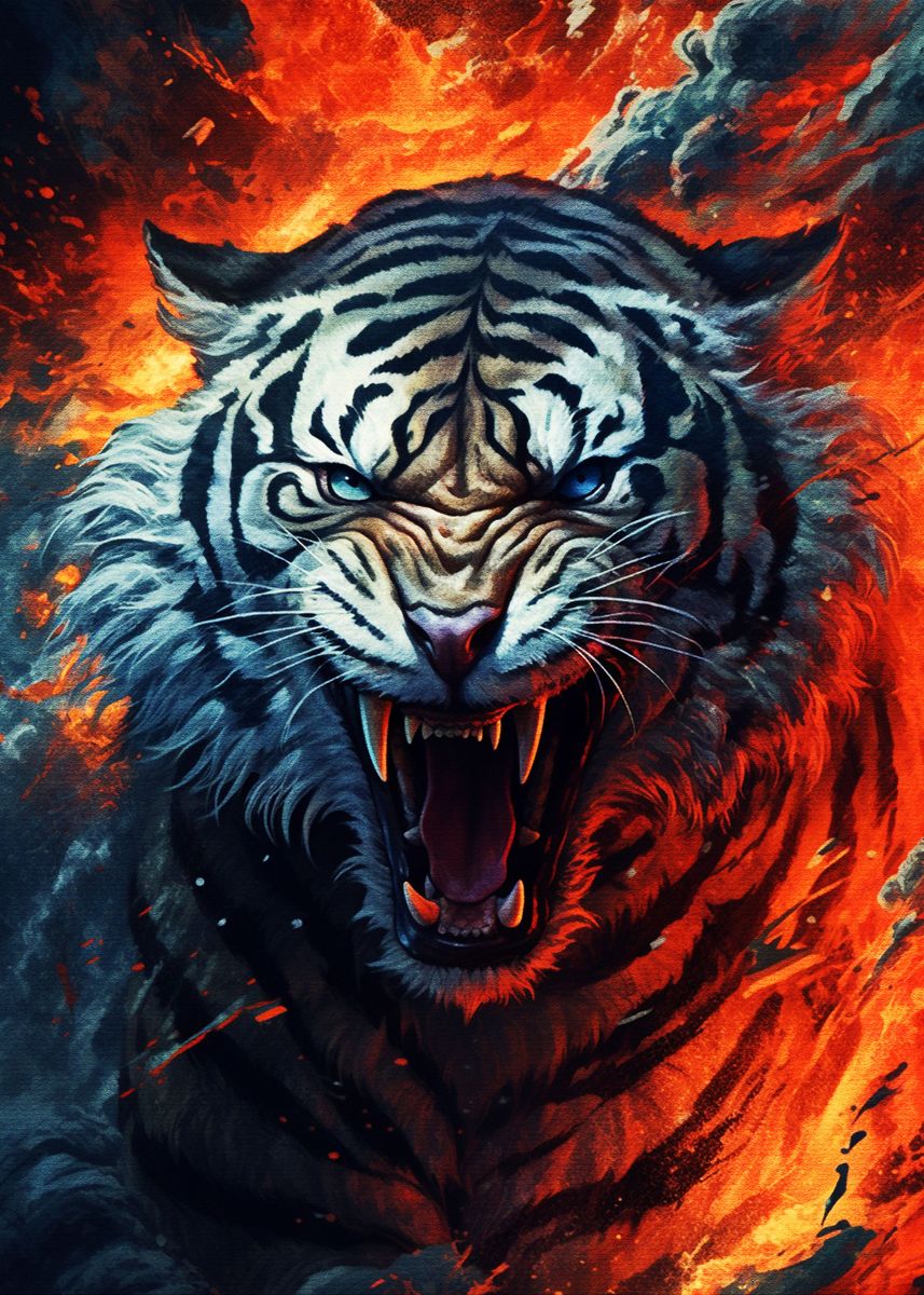 white fire tiger