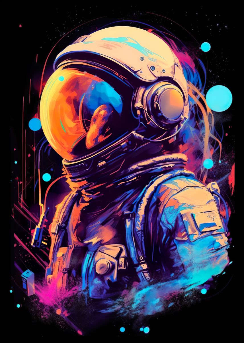 'Space is Wild' Poster, picture, metal print, paint by HUMANIMAL | Displate