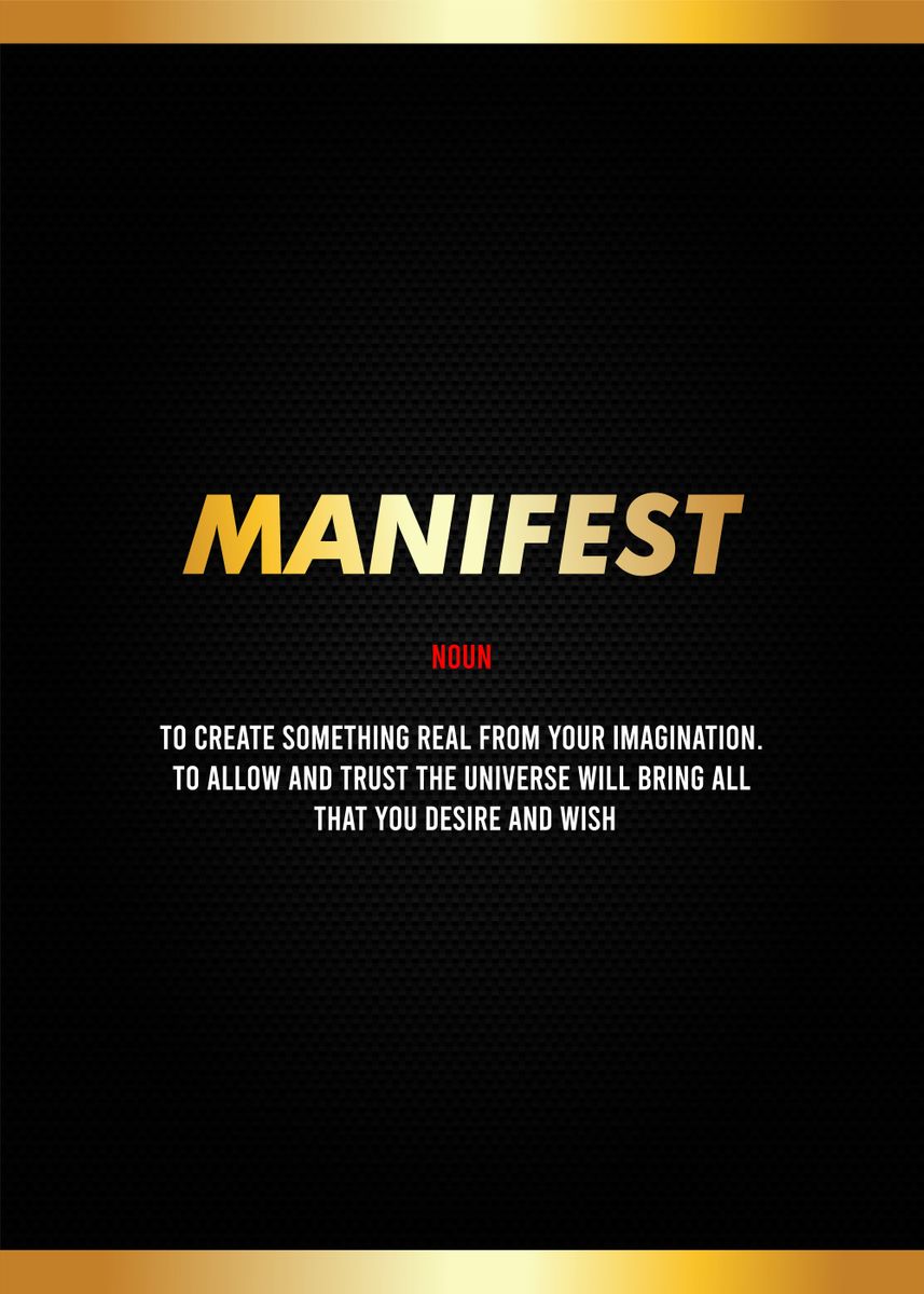 'manifest definition' Poster by Most Popular Cult posters | Displate