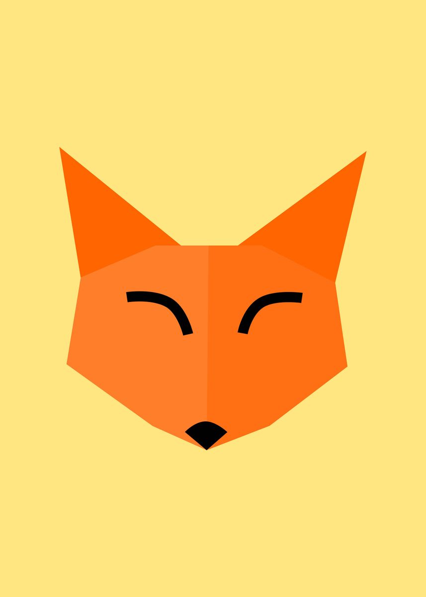 'cute fox minimalism' Poster, picture, metal print, paint by Sum Port ...