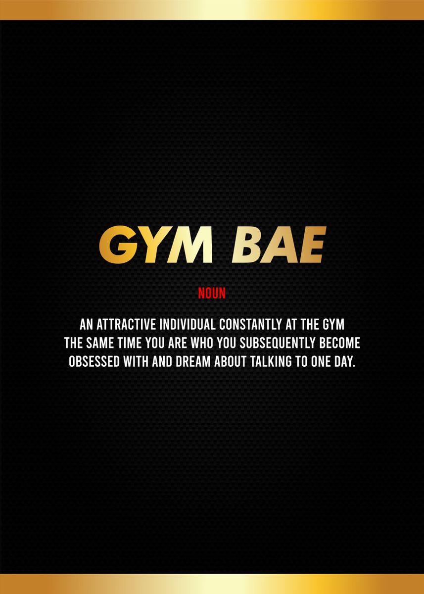 'gym bae' Poster, picture, metal print, paint by Most Popular Cult