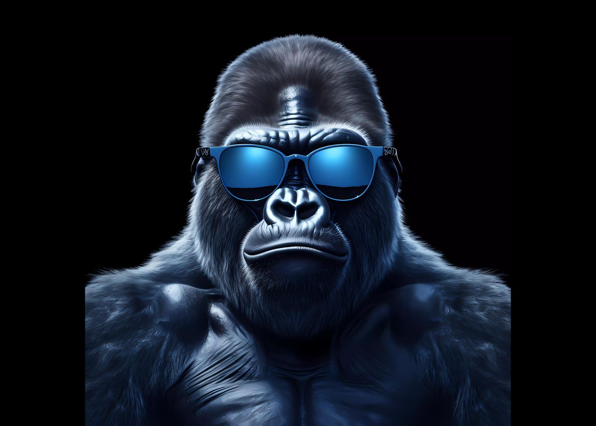 Gorilla Sunglasses Poster By Hexor Displate 9050