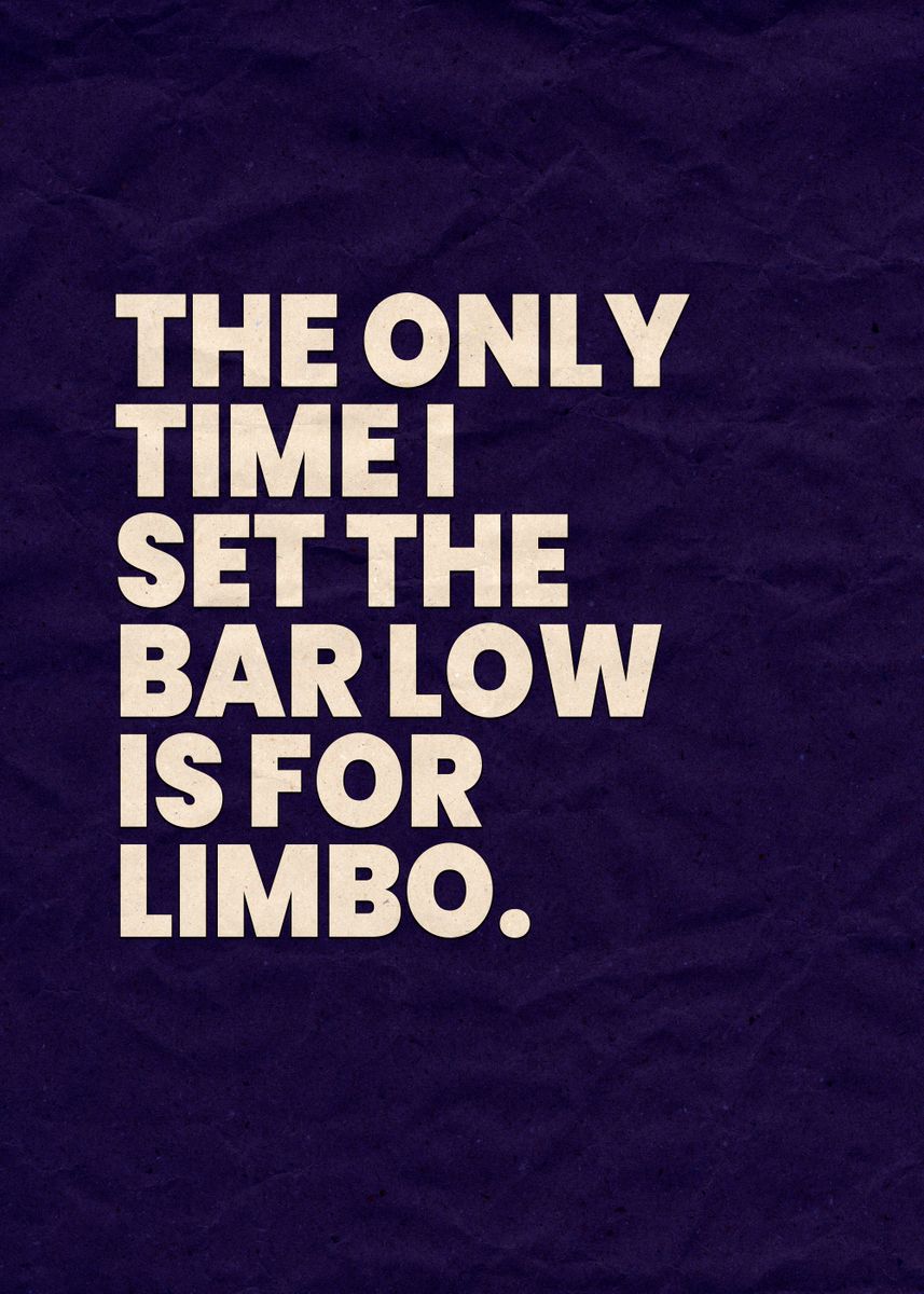 'the bar low' Poster by Taffy Displate