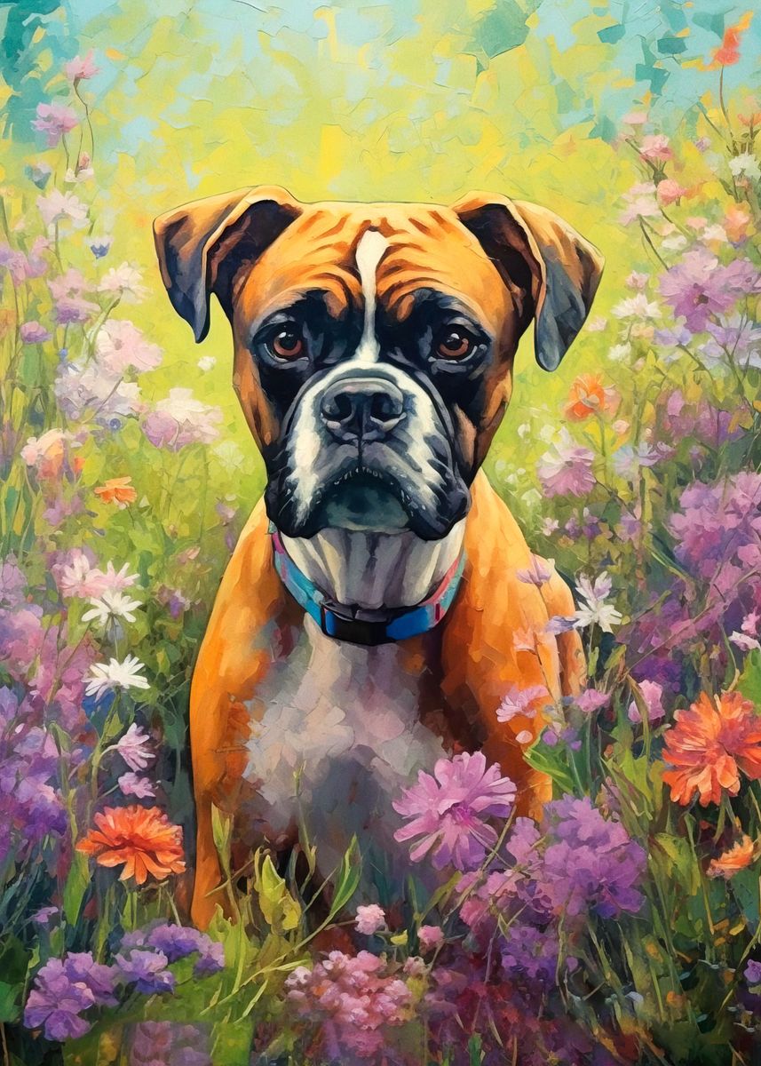 Cute Boxer Puppy Poster Picture Metal Print Paint By Steel Canvas cute-boxer-puppy-poster-picture-metal-print-paint-by-steel-canvas