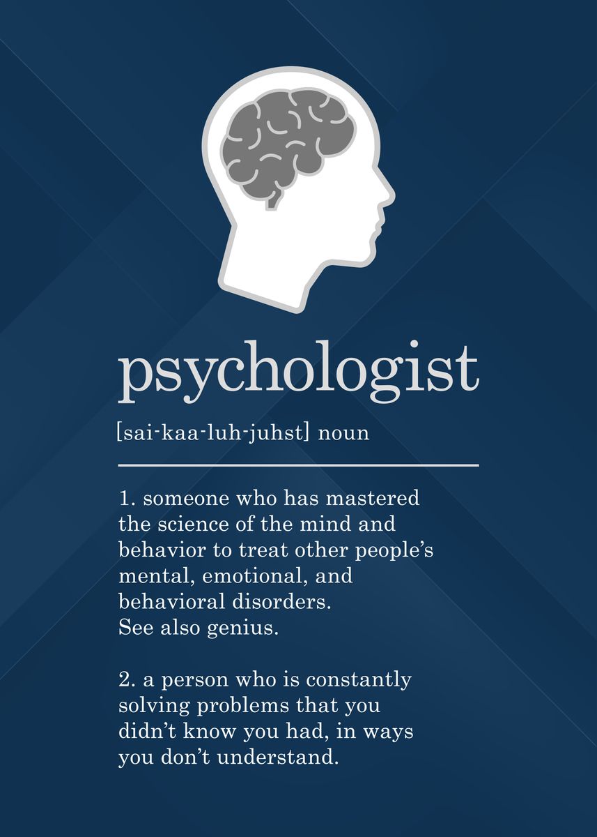 'Psychologist Definition' Poster by 84PixelDesign Displate