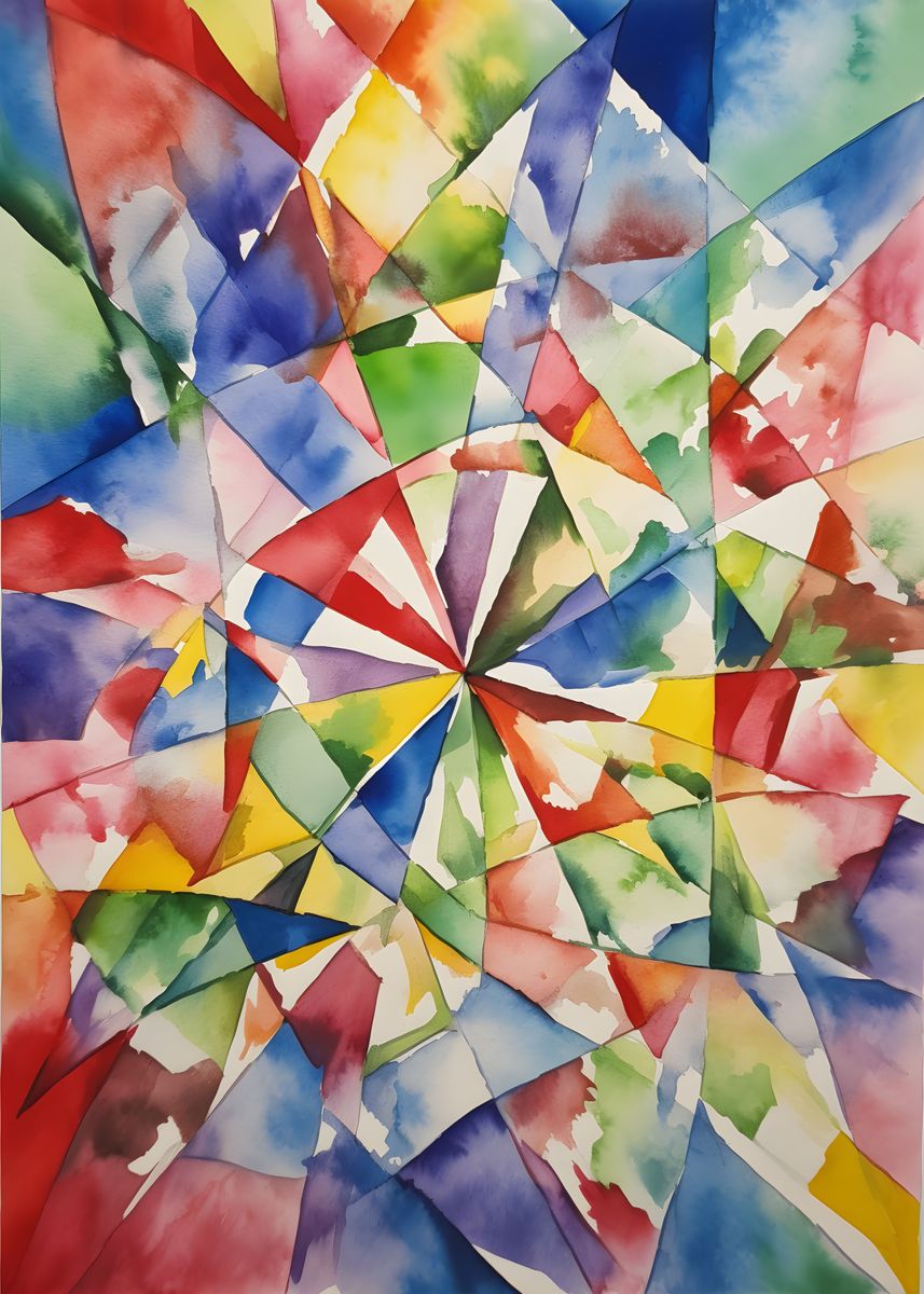 Shards Layout Poster 'Abstract Art Shards' Poster, picture, metal print, paint by Makadur ...