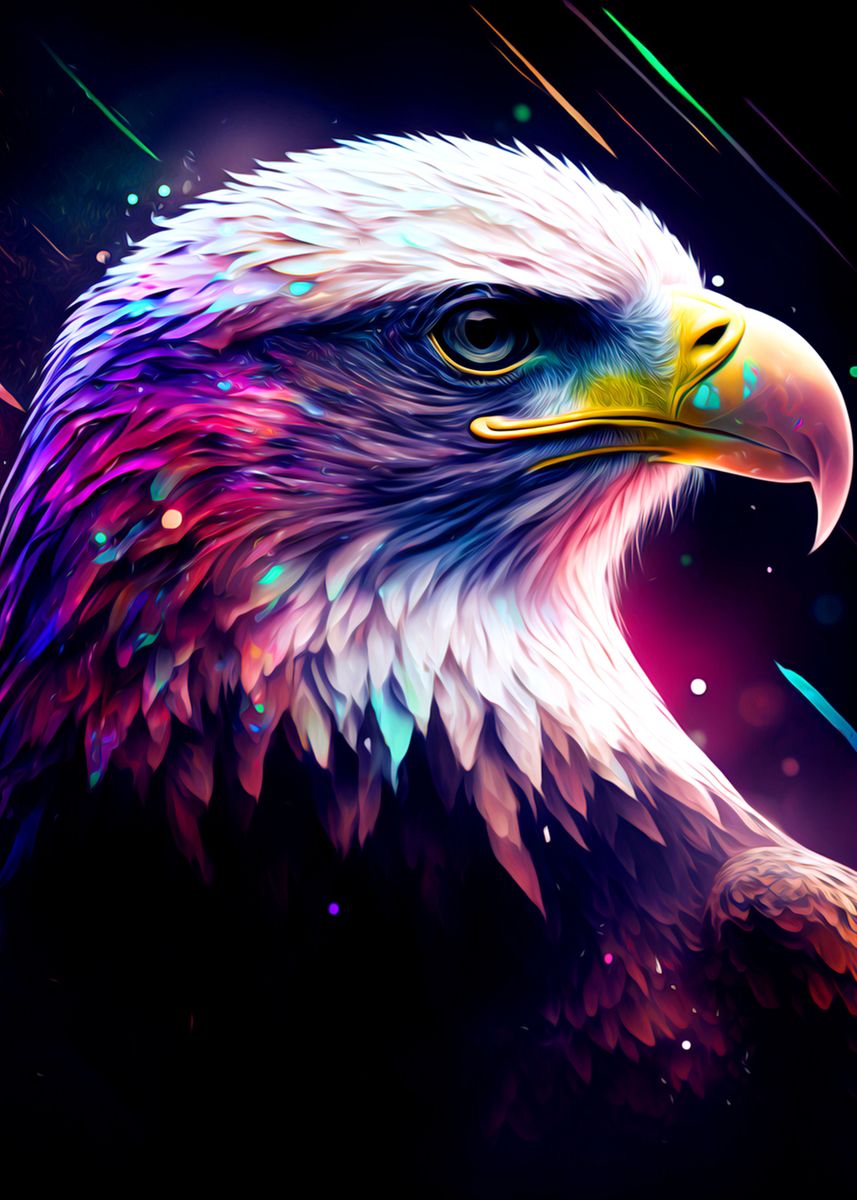 'Colorful Eagle' Poster, picture, metal print, paint by thanh tras ...