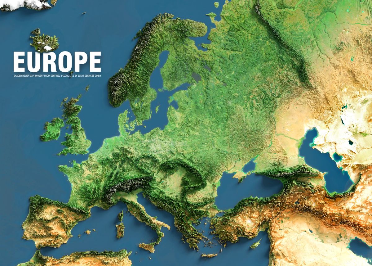 Europe Relief Map My Xxx Hot Girl