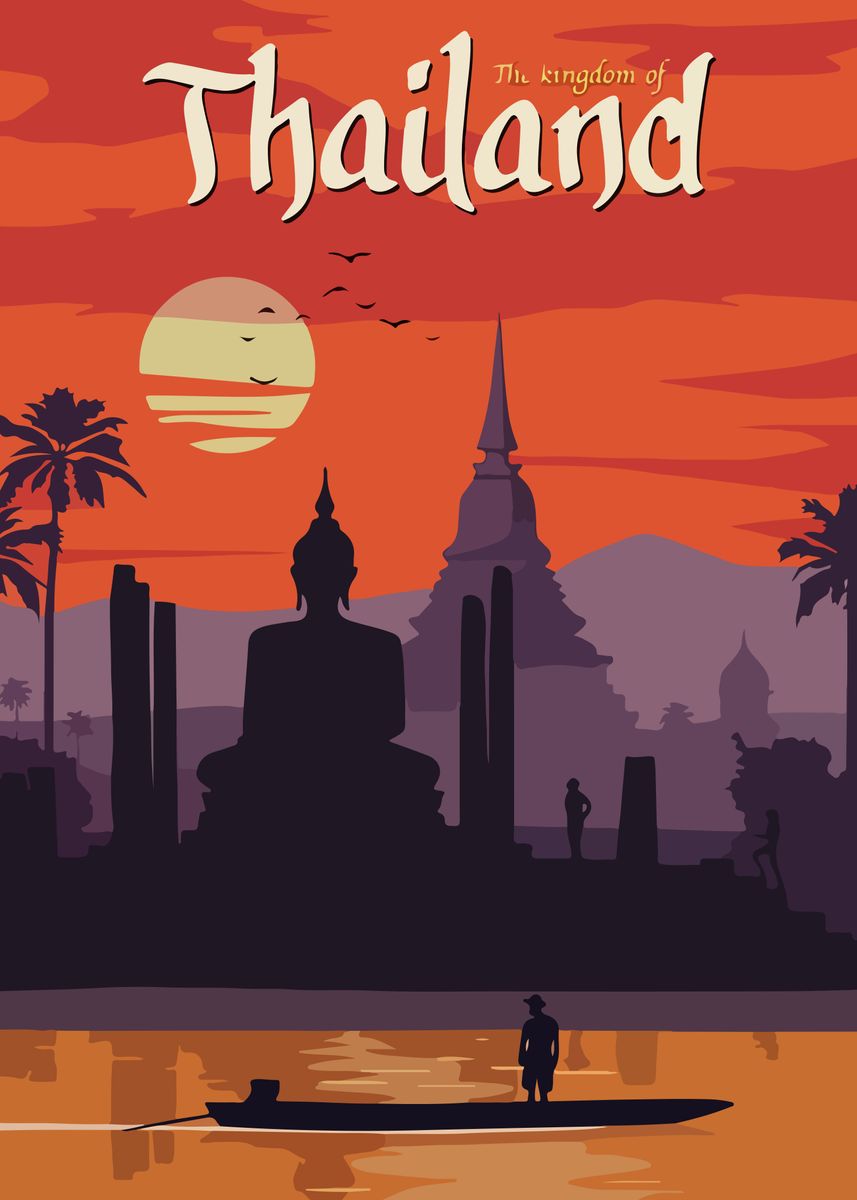 'travel to thailand' Poster by Leonardo Djuminnic | Displate