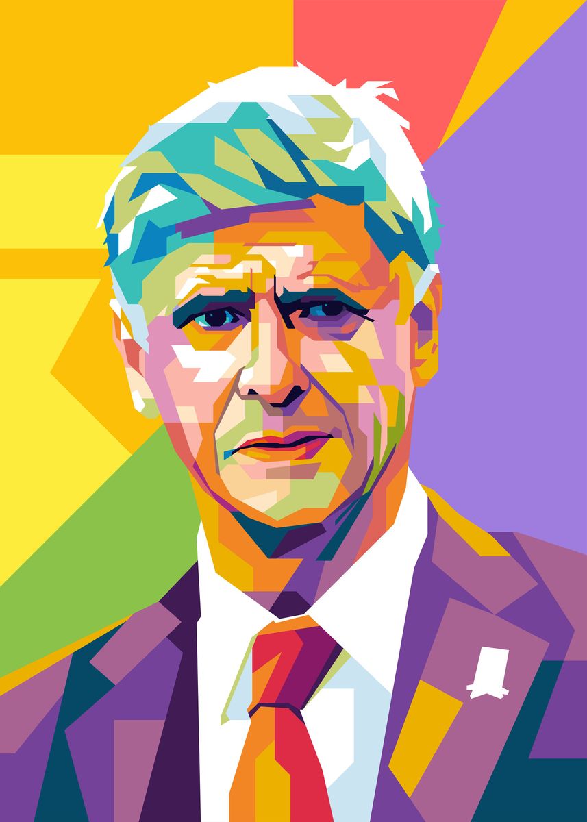 'Arsene Wenger' Poster, picture, metal print, paint by Muifatin | Displate