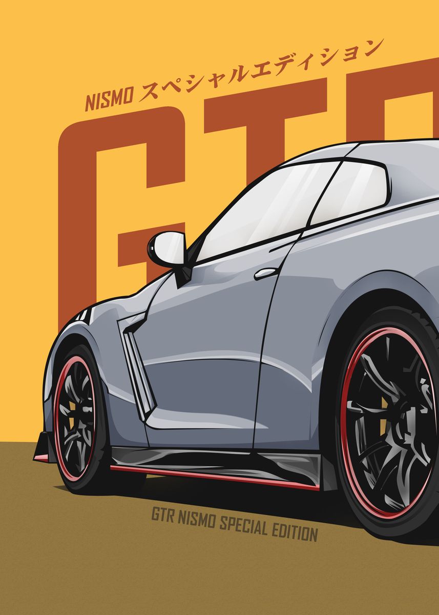 'GTR Nismo Potrait ' Poster, picture, metal print, paint by Zhidane Al ...