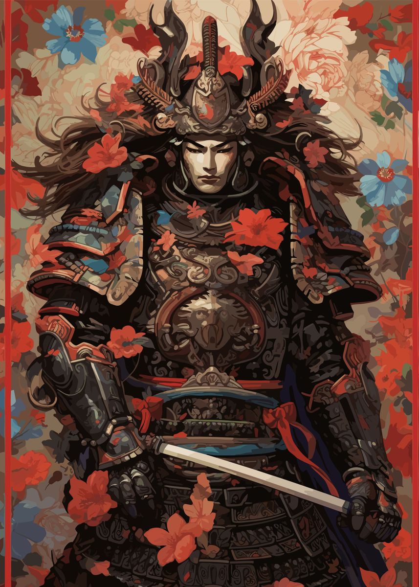 'samurai' Poster, Picture, Metal Print, Paint By Mr Yy 