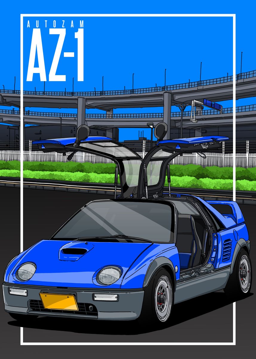 'Autozam AZ1' Poster, picture, metal print, paint by ND Fat | Displate