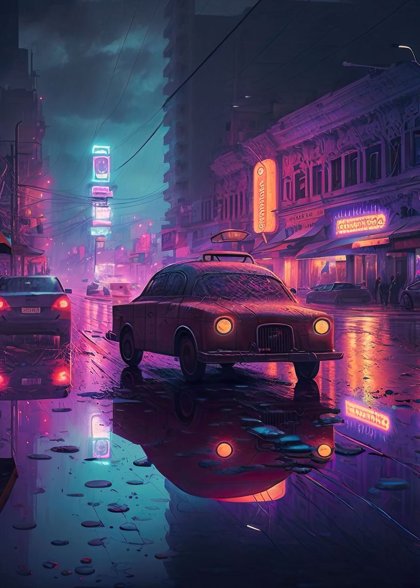 'Car in the future' Poster by Anamitra | Displate