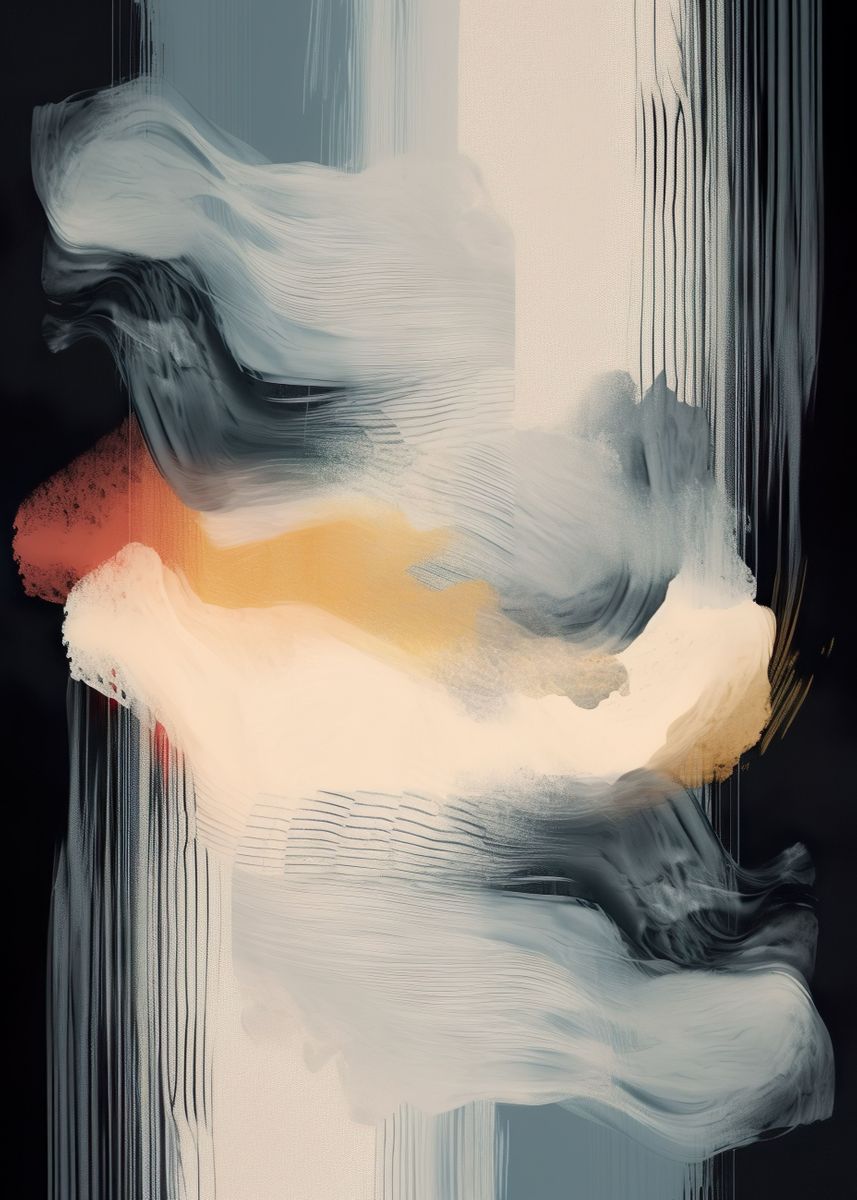 'Abstract Brush Stroke Art' Poster by AyrioArt Displate