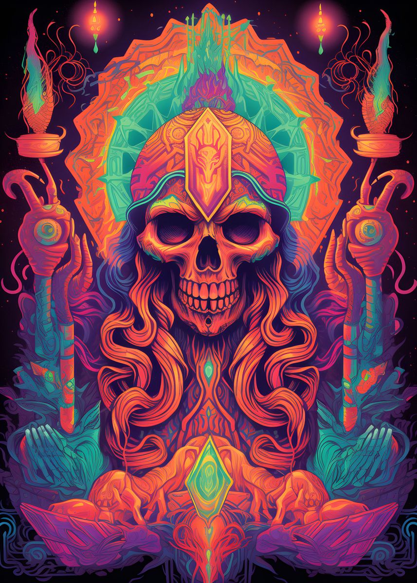 The Old Skull Poster Picture Metal Print Paint By Nexus Displate