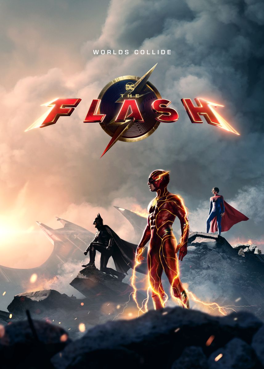 'Flash Movie' Poster, picture, metal print, paint by DC Comics | Displate